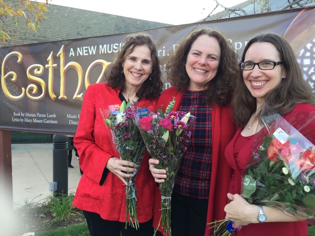 From left: Mary Moore Garrison (lyrics), Ann Moore Miller (music), Marian Partee Lamb (book)